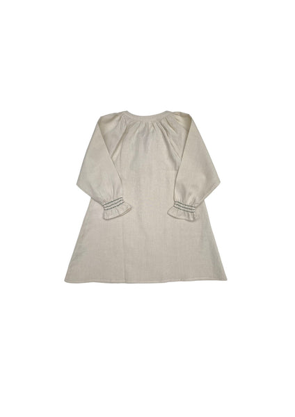 Long Sleeved Ivy in Natural Cotton Linen